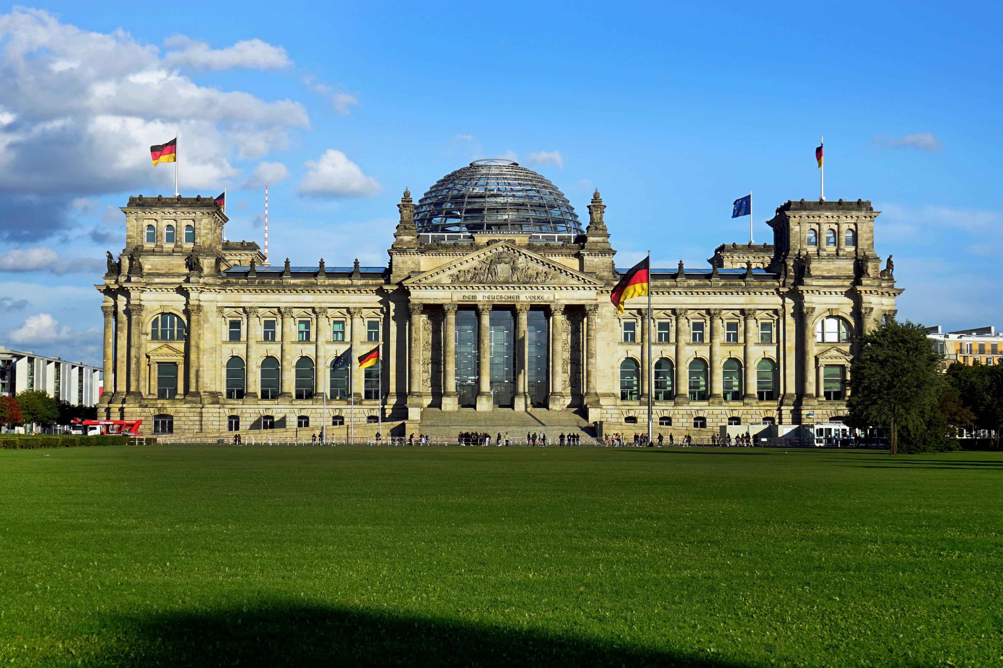 German Bundestag Reichstag building in Berlin representing European democratic institutions