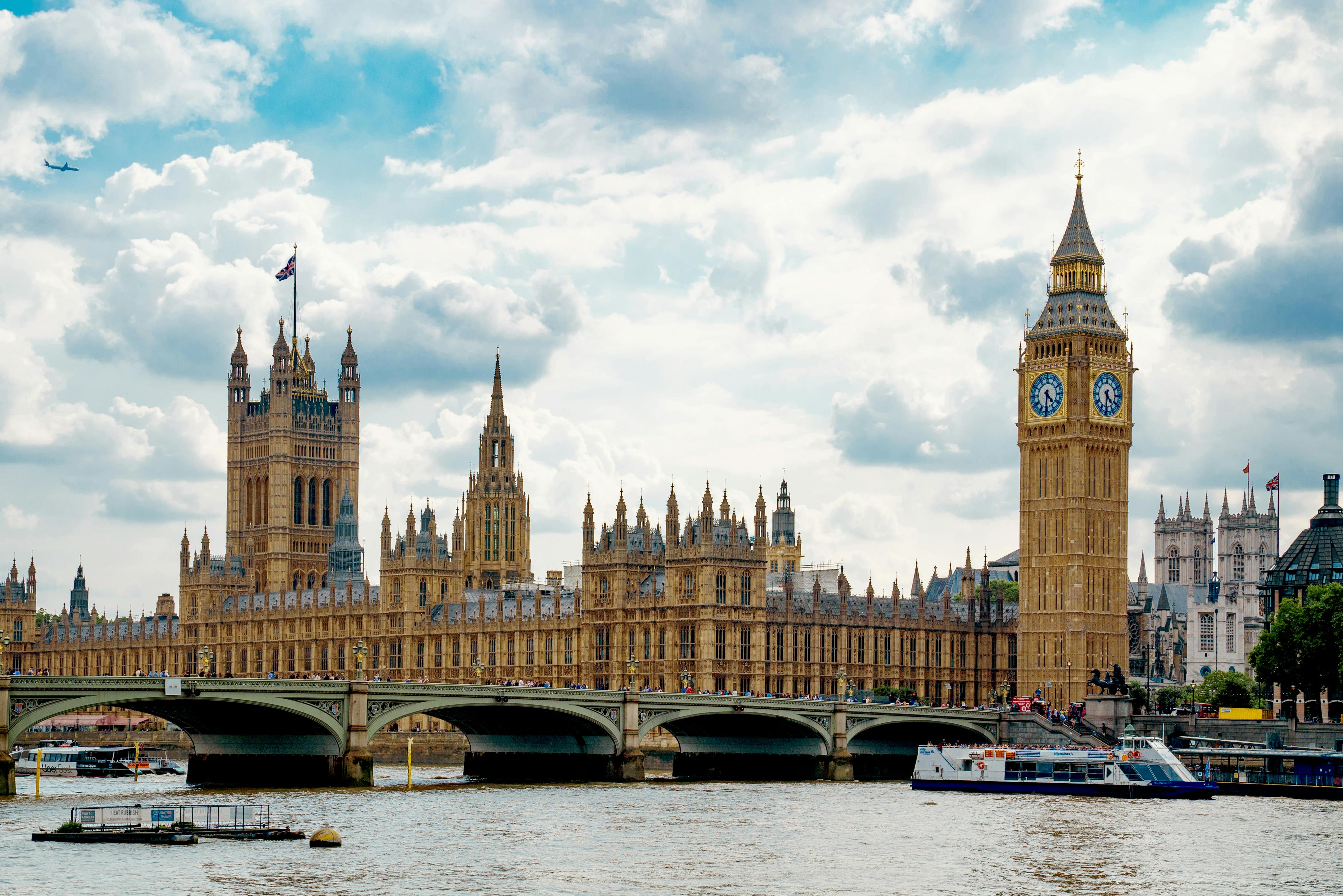 Palace of Westminster and Big Ben - Symbol of British parliamentary democracy and international government relations