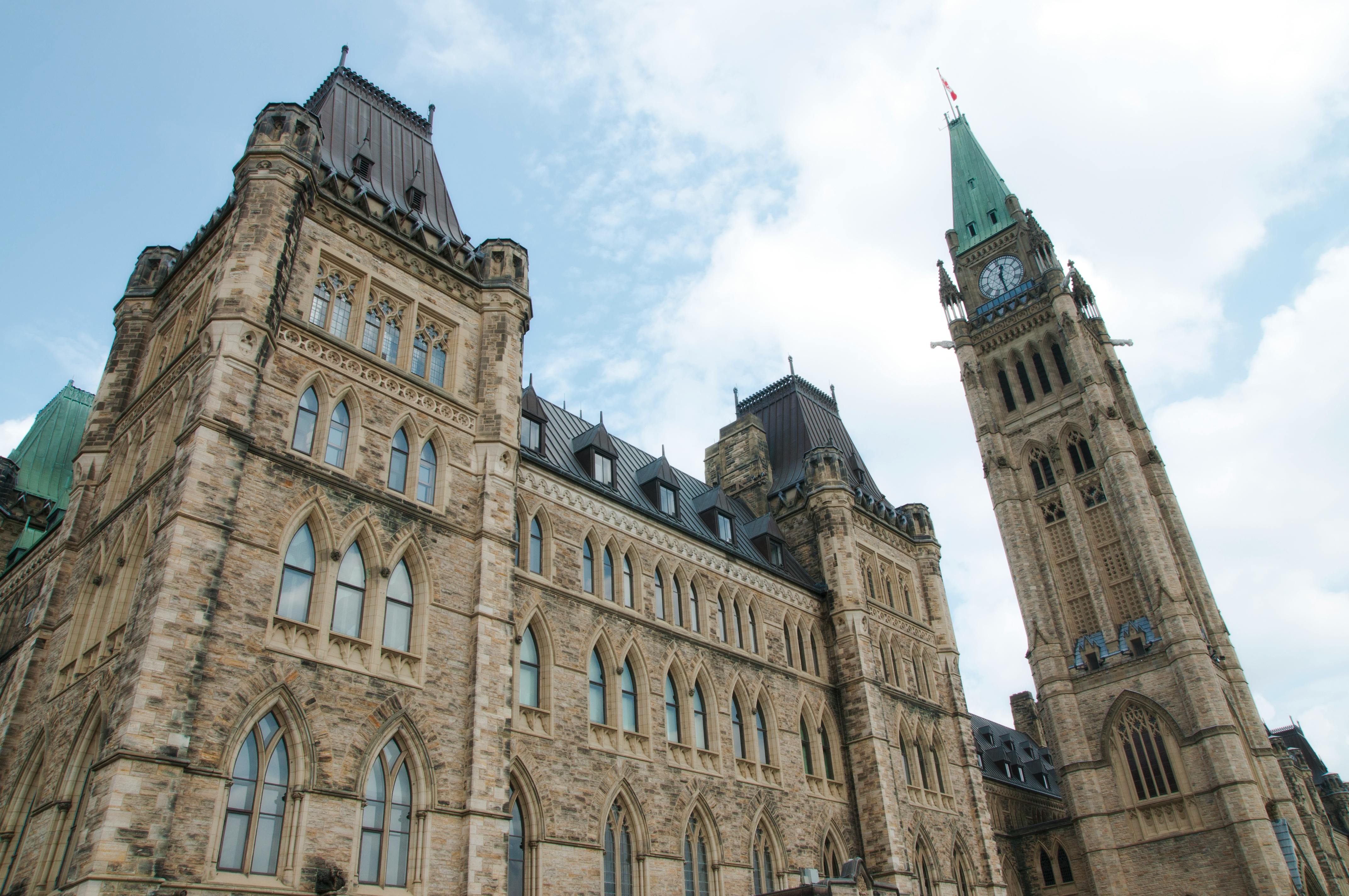 Parliament Hill Peace Tower - Symbol of Canadian governance and democratic leadership